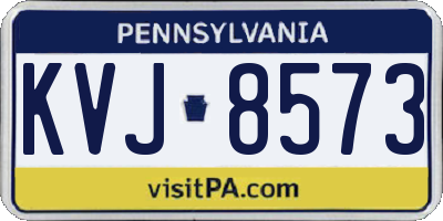 PA license plate KVJ8573
