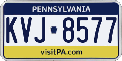 PA license plate KVJ8577