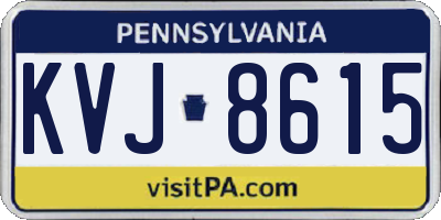 PA license plate KVJ8615