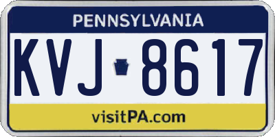 PA license plate KVJ8617
