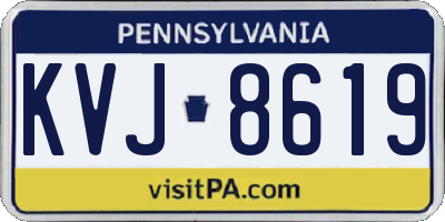 PA license plate KVJ8619
