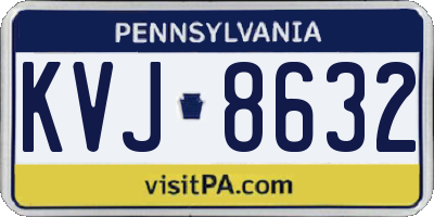 PA license plate KVJ8632