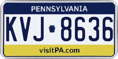 PA license plate KVJ8636