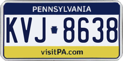 PA license plate KVJ8638