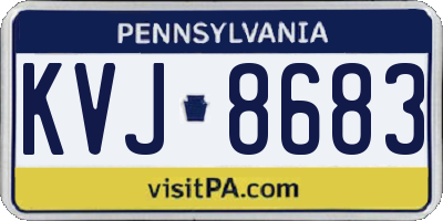 PA license plate KVJ8683