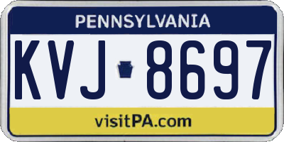 PA license plate KVJ8697