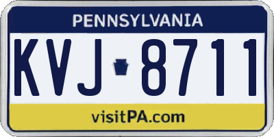 PA license plate KVJ8711