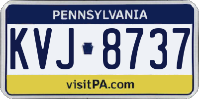 PA license plate KVJ8737