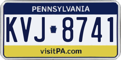 PA license plate KVJ8741