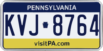 PA license plate KVJ8764