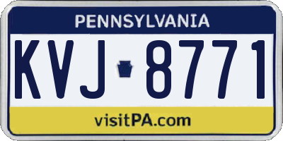 PA license plate KVJ8771
