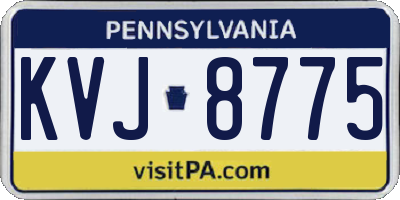 PA license plate KVJ8775