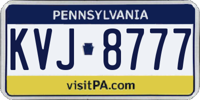 PA license plate KVJ8777