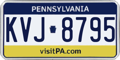 PA license plate KVJ8795