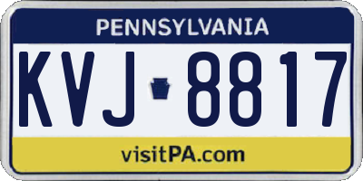 PA license plate KVJ8817