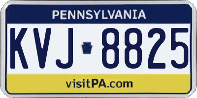 PA license plate KVJ8825