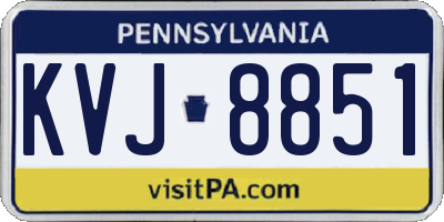 PA license plate KVJ8851