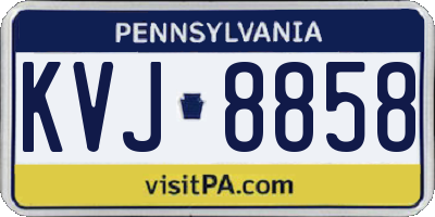 PA license plate KVJ8858