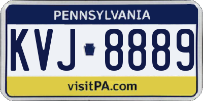 PA license plate KVJ8889