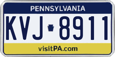 PA license plate KVJ8911