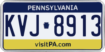 PA license plate KVJ8913