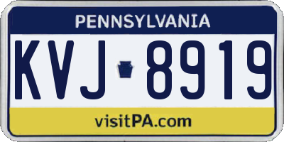 PA license plate KVJ8919