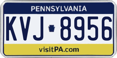 PA license plate KVJ8956