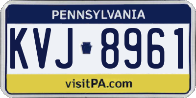 PA license plate KVJ8961