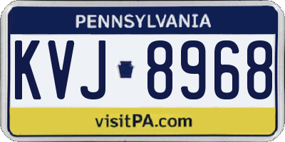 PA license plate KVJ8968