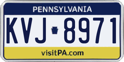 PA license plate KVJ8971
