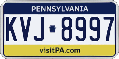 PA license plate KVJ8997