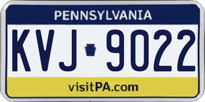 PA license plate KVJ9022