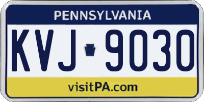 PA license plate KVJ9030