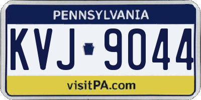 PA license plate KVJ9044