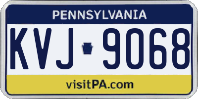 PA license plate KVJ9068