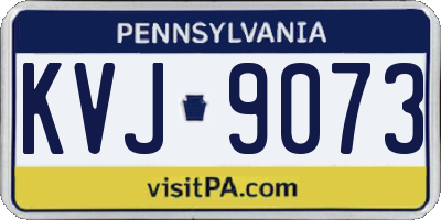 PA license plate KVJ9073
