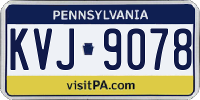 PA license plate KVJ9078