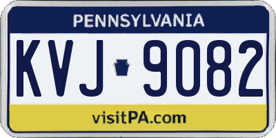PA license plate KVJ9082