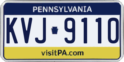 PA license plate KVJ9110