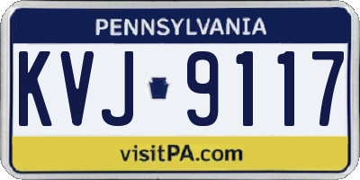 PA license plate KVJ9117