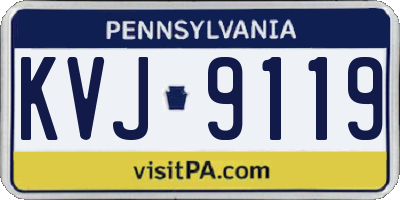 PA license plate KVJ9119