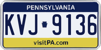 PA license plate KVJ9136