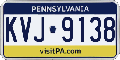 PA license plate KVJ9138