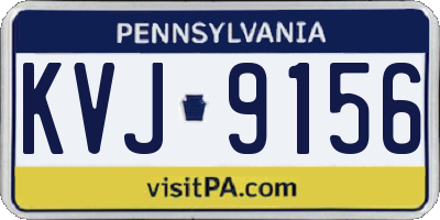 PA license plate KVJ9156