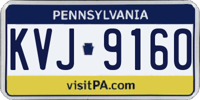 PA license plate KVJ9160