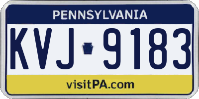 PA license plate KVJ9183
