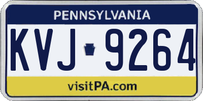 PA license plate KVJ9264