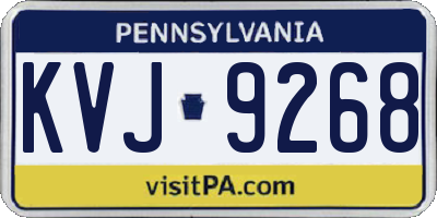 PA license plate KVJ9268