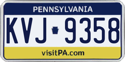 PA license plate KVJ9358