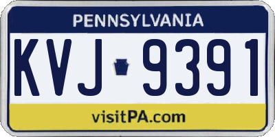 PA license plate KVJ9391